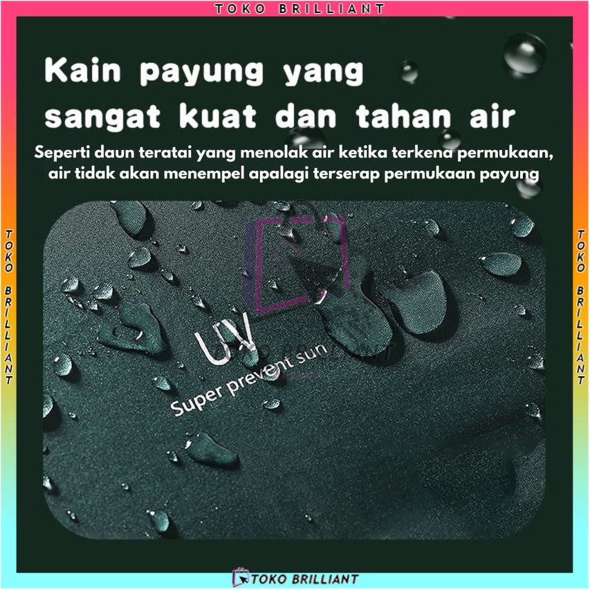 【SEMUA OTOMATIS】 [𝐓𝐄𝐑𝐁𝐀𝐑𝐔] Payung Folding Travel Umbrella Lipat Anti Sinar UV Premium Bagus Bahan Tebal Warna Warni Estetik