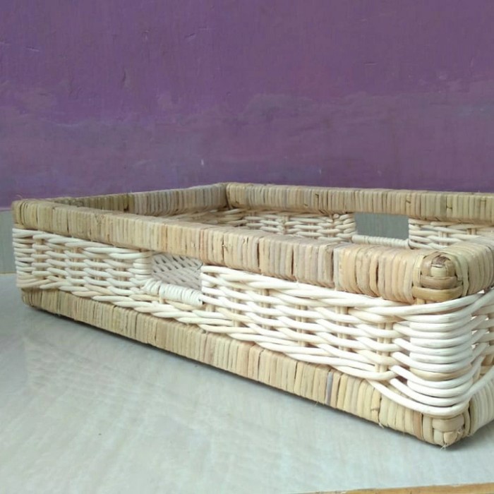 KERANJANG ROTAN PERSEGI PANJANG 50X30X10 CM