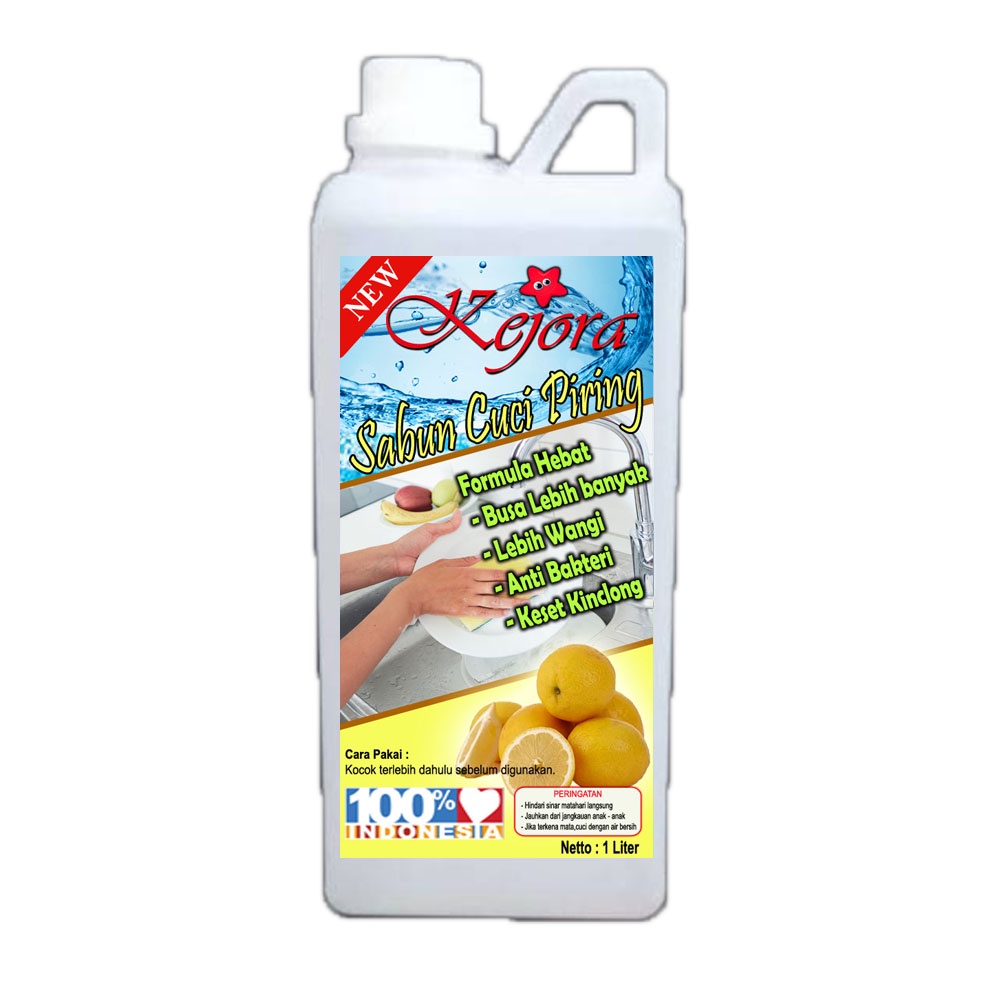 KEJORA Sabun Cuci Piring 1000ml / 1 Liter KENTAL Busa BANYAK + Anti Bakteri + Keset + kinclong