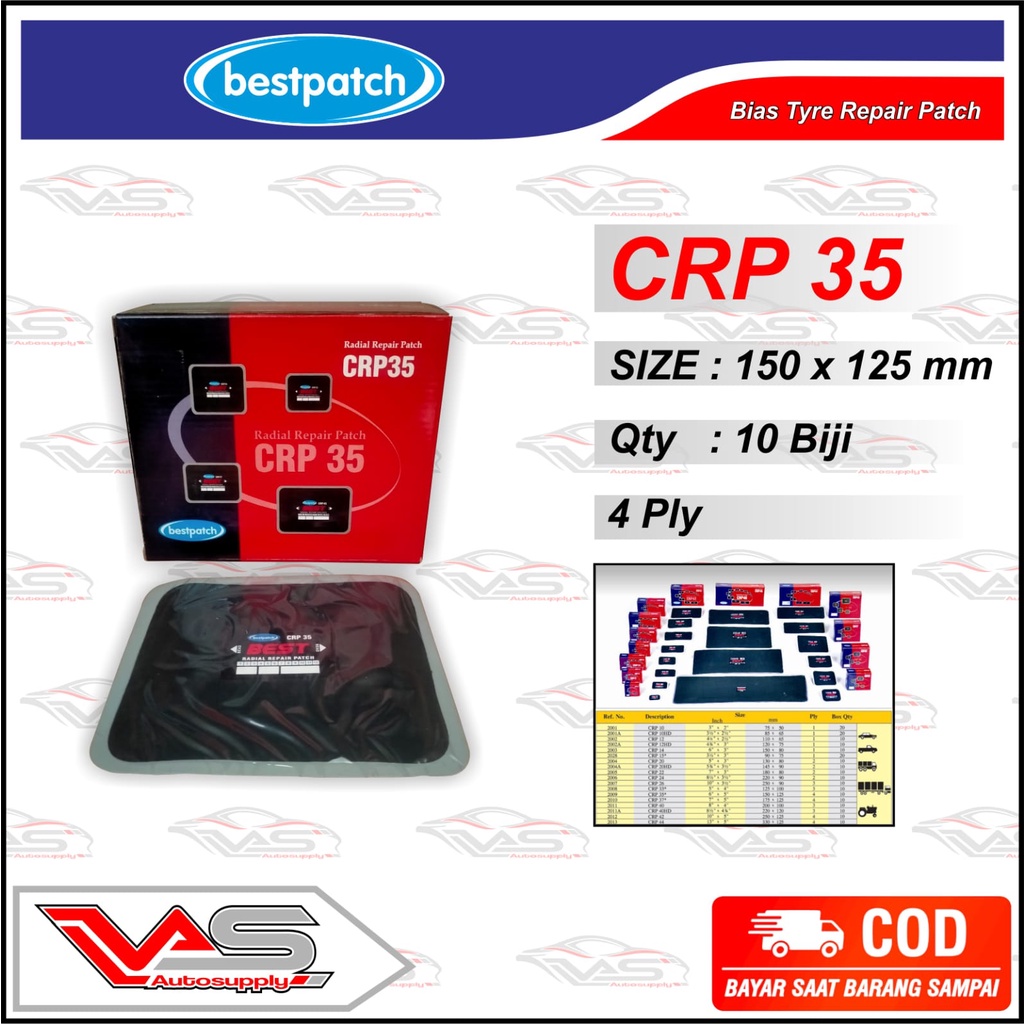 CRP35 Bestpatch / Radial Repair Patch Bestpatch CRP-35 1box 10pcs