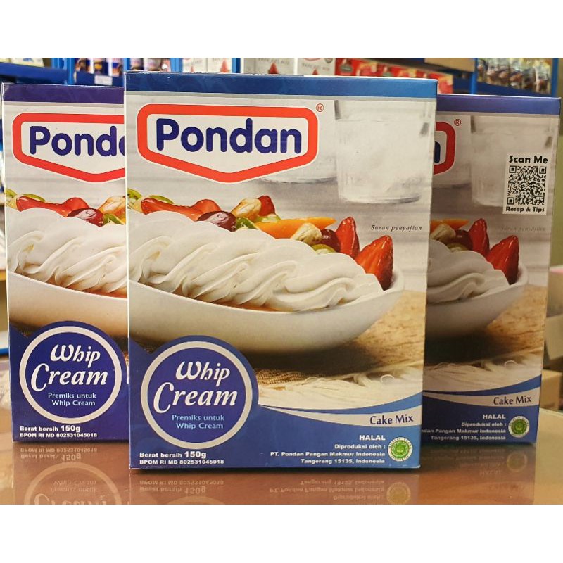Jual Pondan Whip Cream 150Gr (Expired Maret 2023) Shopee Indonesia