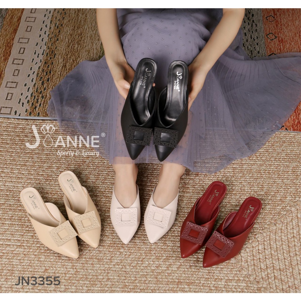 JOANNE Pump Heel Mules Shoes Sepatu Kerja #JN3355 ORIGINAL
