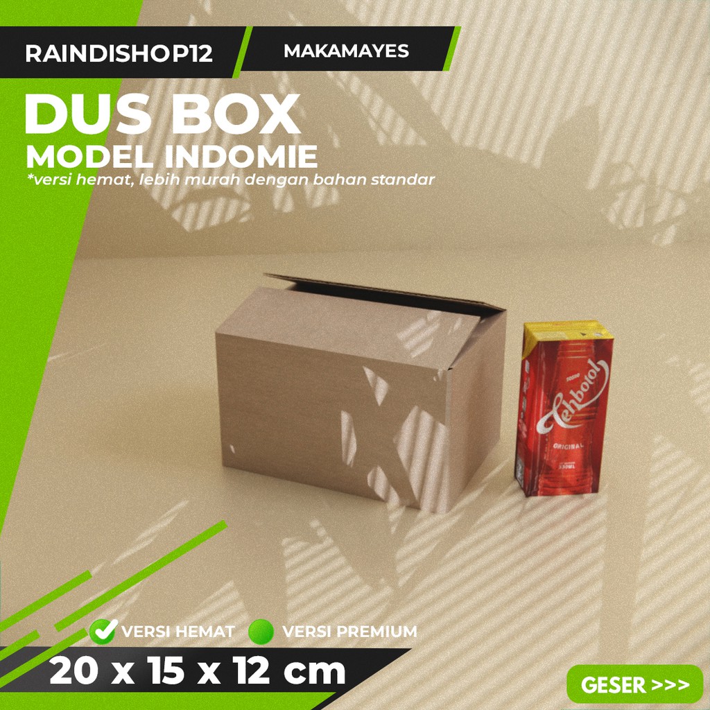 

BOX 20 X 15 X 12 CM KARDUS KOTAK KEMASAN PACKAGING KADO POLOS