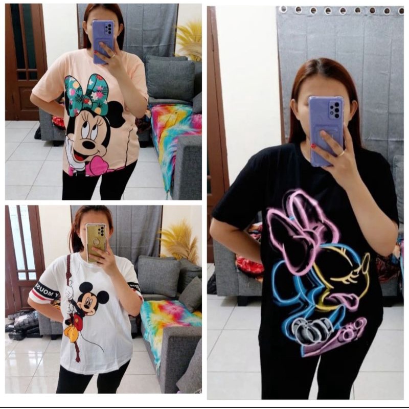 NEW KAOS WANITA MOTIF MICKEY MOUSE / KAOS WANITA MURAH