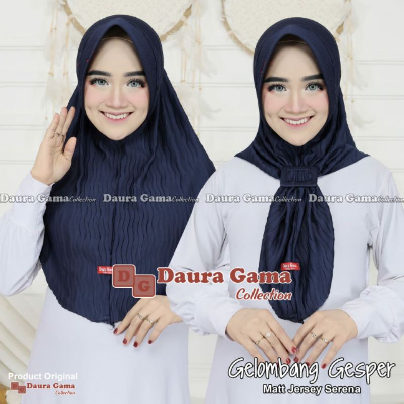 HIJAB INSTAN DG-19 GELOMBANG GESPER JERSEY BY DAURA GAMA