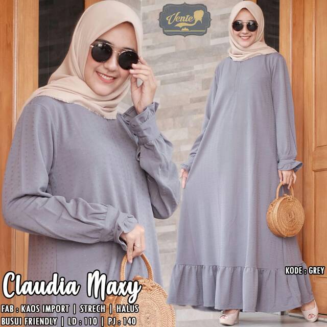 Claudiya maxy dress murah berkualitas gamis jumbo