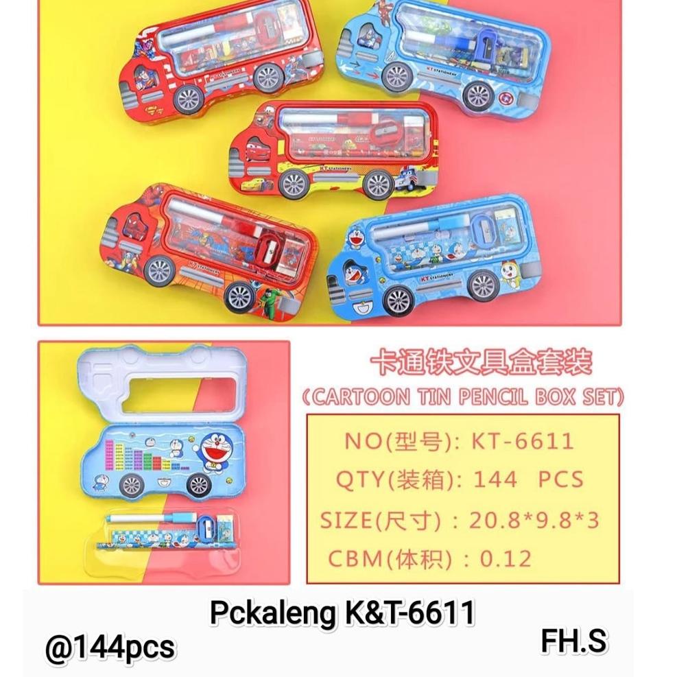 

[LoZ ㊖] Tempat Pensil / Kotak Pensil Pencil Case Magnet Mobil Bus + Set Stationery Isi Paket Alat Tulis XD-9565/ 9558/ 9564/ 9555 WHITE BOARD / BUS XDA 3349/ 9557/ KT 6611 Produk.keren