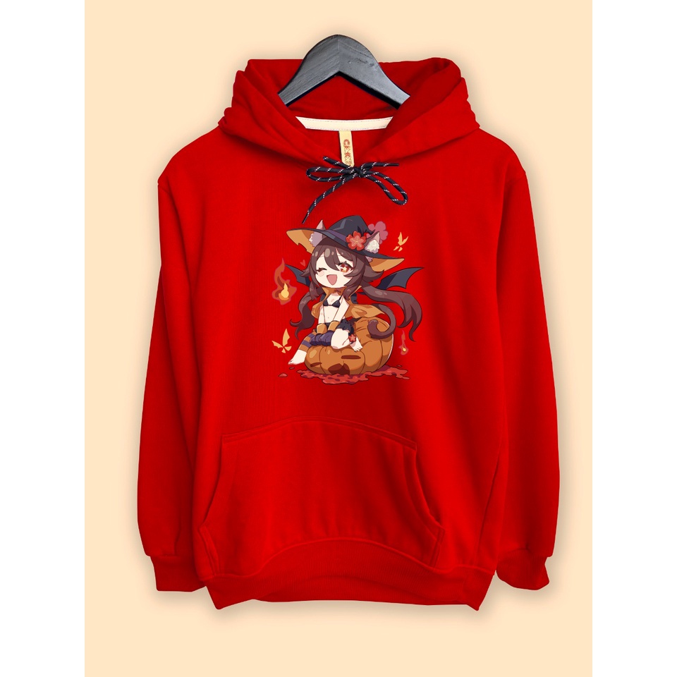 Jaket Hoodie Gaming Hu Tao Chibi Genshin Impact