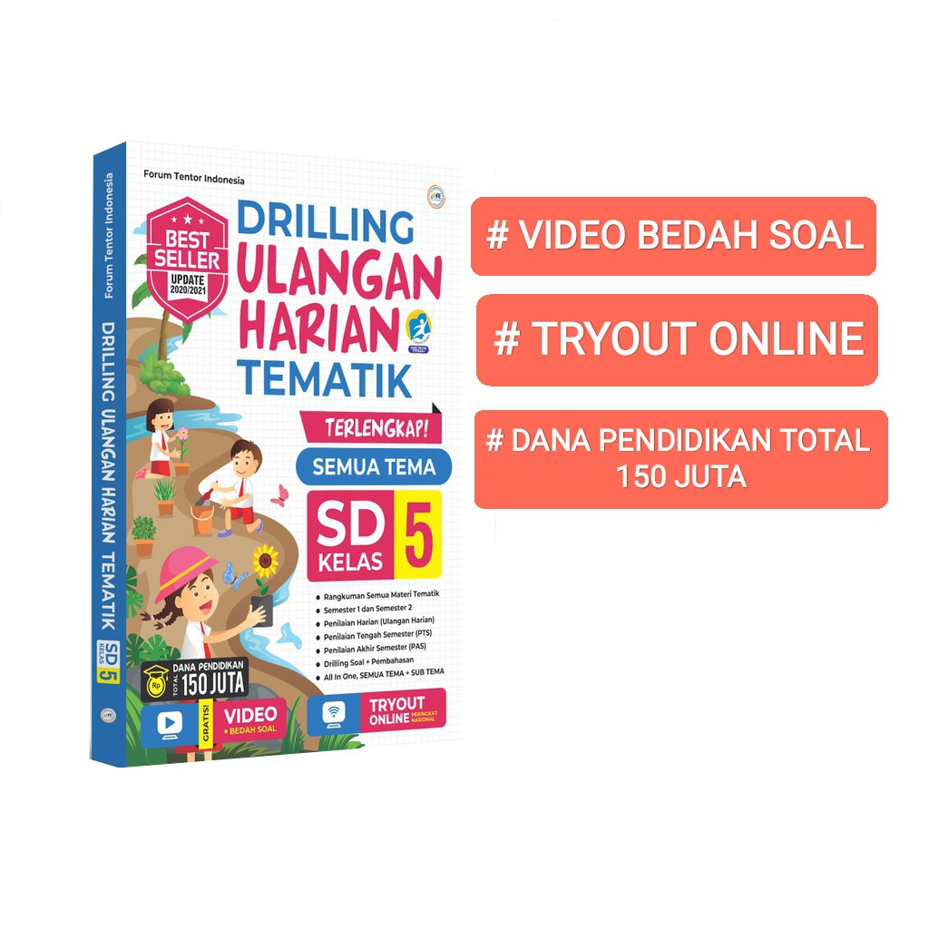 Buku Drilling Ulangan Harian Tematik Tematik SD Kelas 5