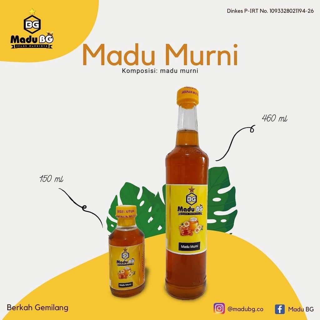 

Madu Murni 100% Pure Raw Honey Madu BG