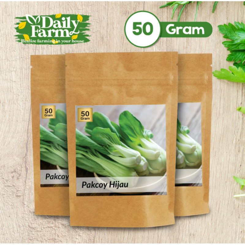 Benih Sayur Pakcoy Hijau - Sawi Sendok ( 50 Gram )
