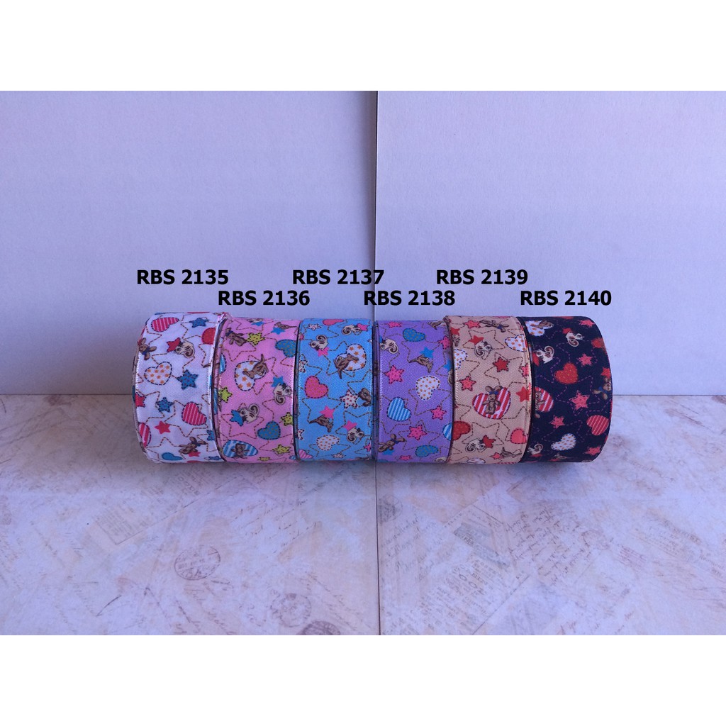 

[10 YARD] PITA SATIN MOTIF STAR LOVE SALE RBS 2135,2136,2137,2138,2139,2140