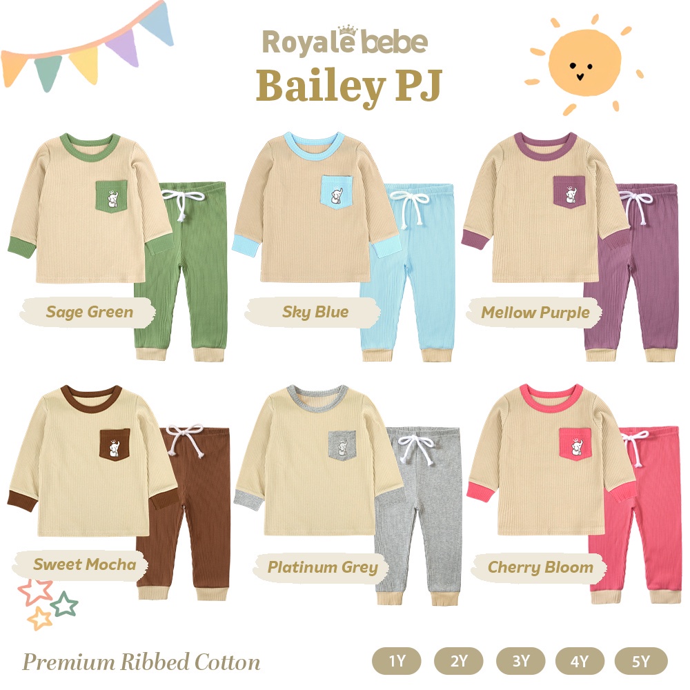 Royale Bebe Bailey Pajamas Piyama Anak 1 - 5 Tahun