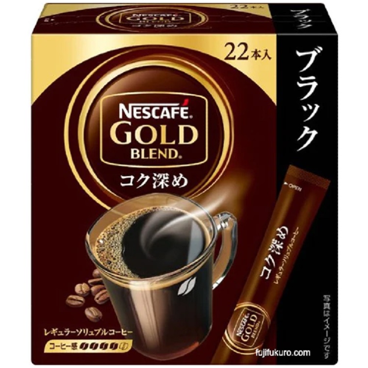 

Nescafe Gold Blend Rich Deep Stick Black Instant Coffee 22 x 2 Gram