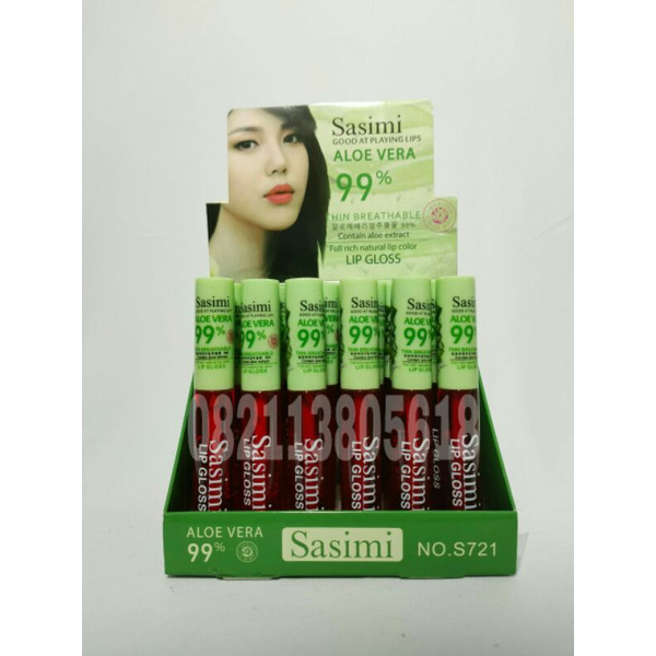 [PERBOX] LIPTIN SASIMI ALOE VERA s721 / Liptint Sasimi Aloevera 99% / Liptin