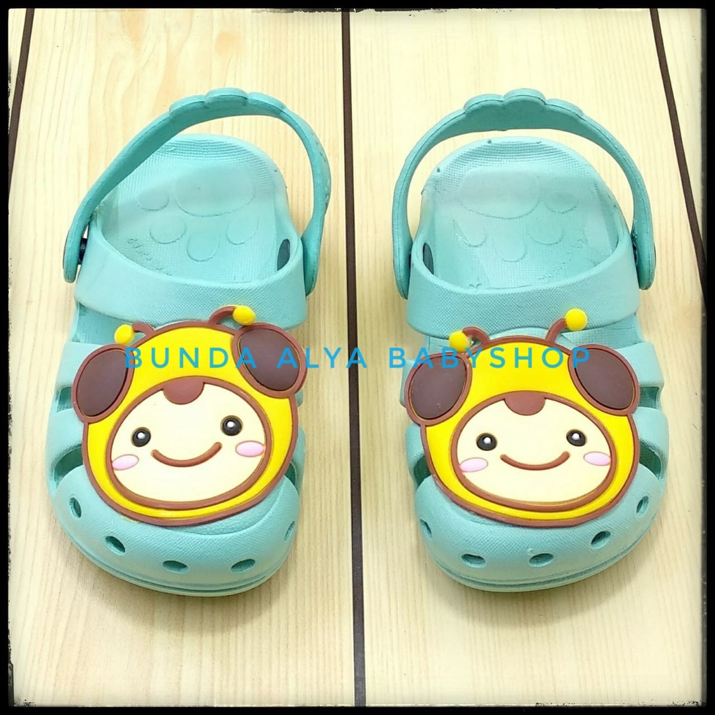 Sandal Anak Karet Usia 2 3 Tahun TOSKA - Sendal Anak Elastis Karet Anti Licin Motif Lucu Size 25 - 29