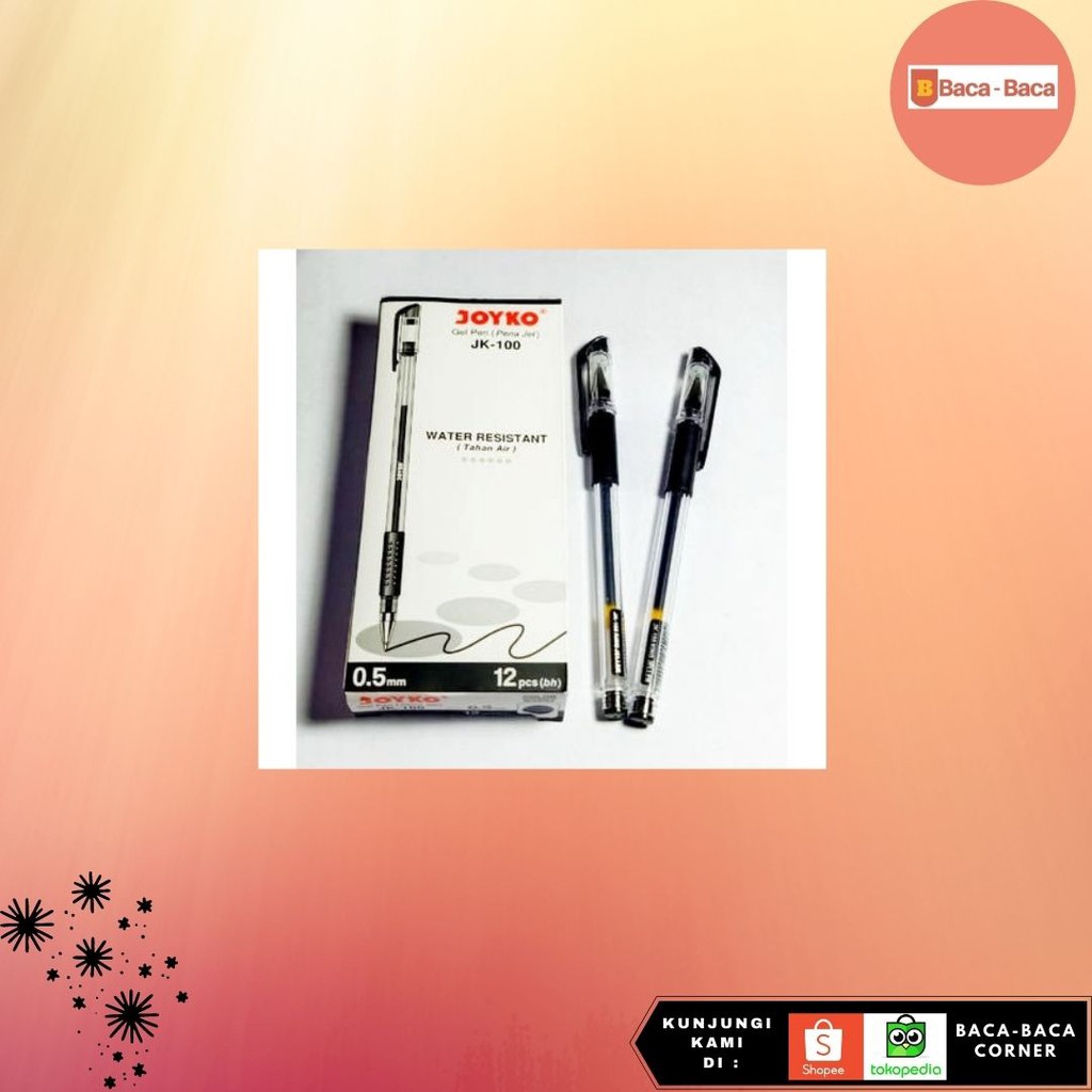 

BACABACA BALLPEN GEL KING JELLER JK-100 JOYKO PULPEN