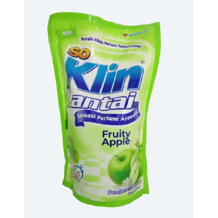 

So Klin Floor Cleaner Fruit Appple Hijau Muda Refil 780ml