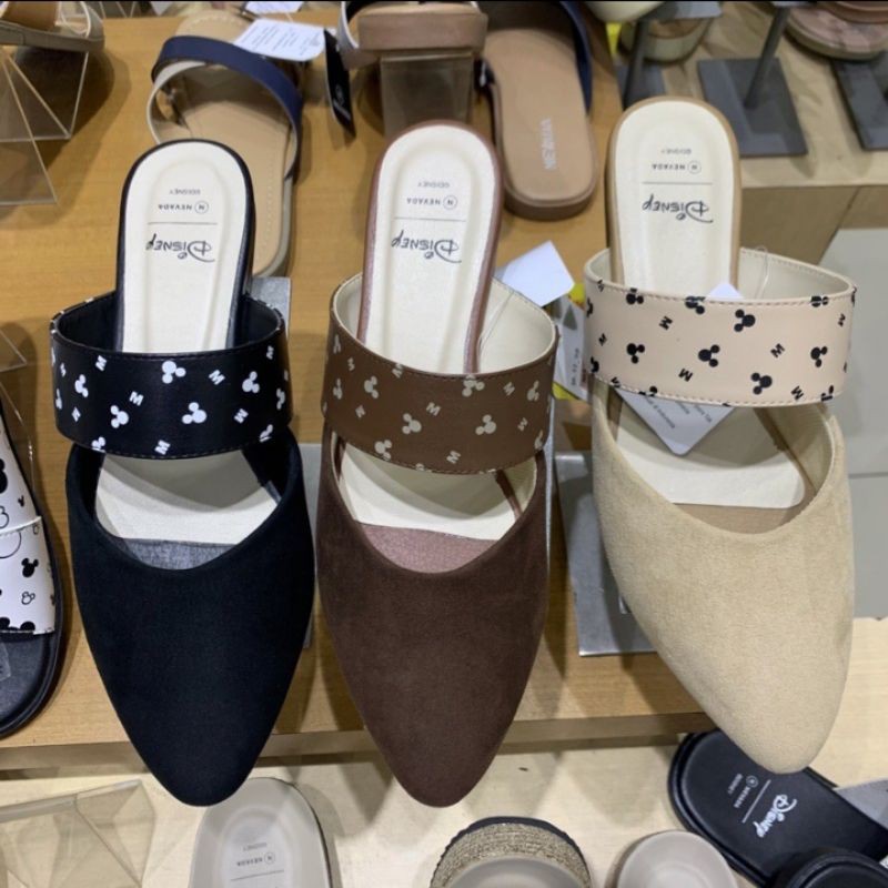 sepatu wanita selop disney | flat sandal Disney x Nevada