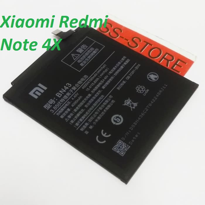 Baterai Xiaomi Redmi Note 4X Battery BN43 Batre Original 100%