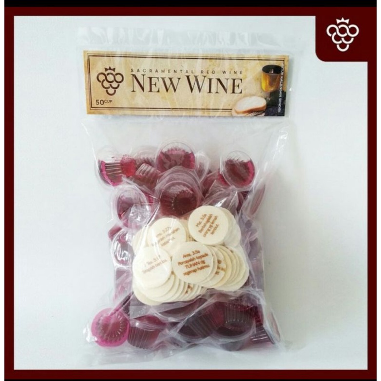 

Perjamuan Kudus Cup + Hosti Ayat Kecil - isi 50 Cup