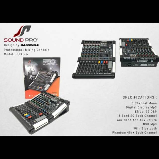 Mixer hardwell SOUND PRO SPX 6 ORIGINAL HARDWELL
