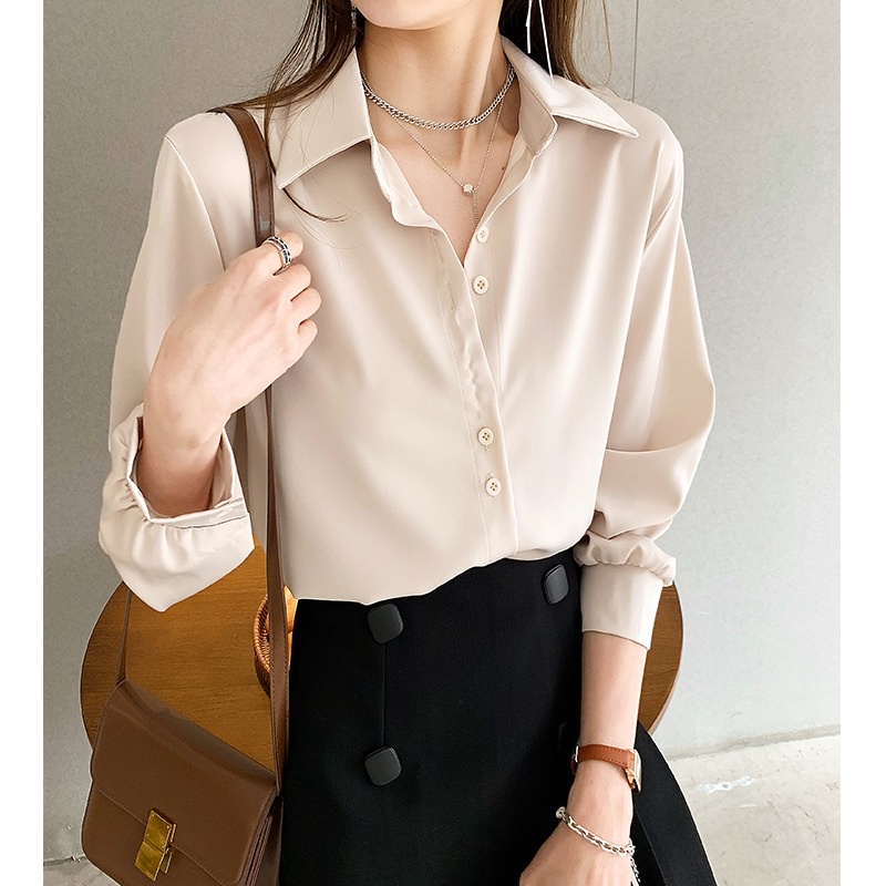 #Sisjuly# Wanita Chiffon Kemeja2022Musim Semi Baru Rasa Desain Stylish Trendy Top Bisnis Temperamen Ruangan Ke