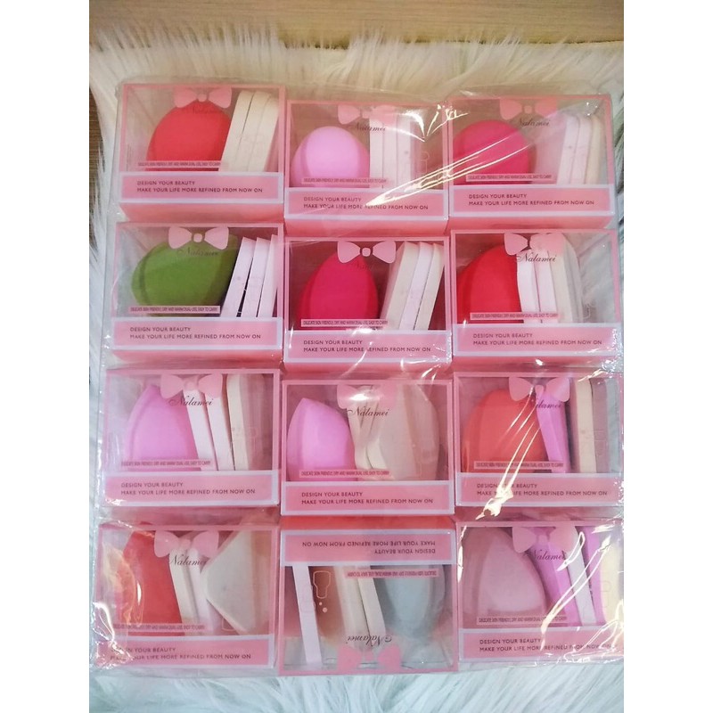 (4 pcs) Spon make up 1 Set isi 4 Pcs/ Sponge Foundation Pembersih/Make up Wajah Spons/Beauty Blender