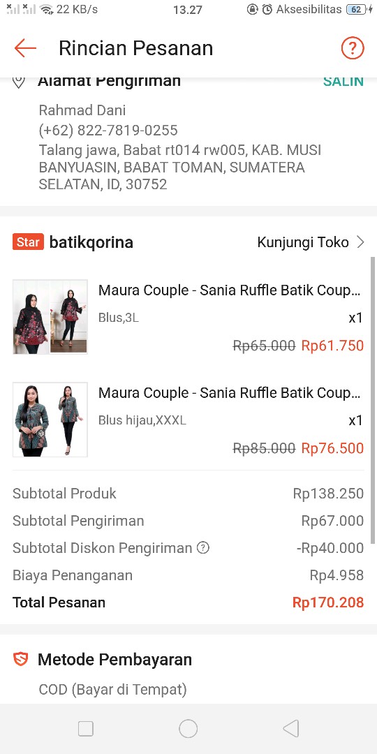 Maura Couple - Sania Ruffle Batik Couple Jumbo Ori Ndoro Jowi Dnt Garansi Termurah Shopee - Solo