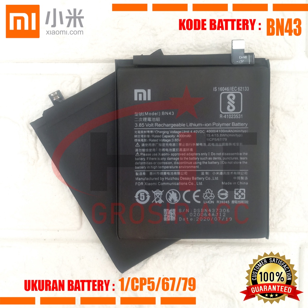 Baterai Battery Xiaomi Redmi Note 4 / BN43 / Redmi Note 4x