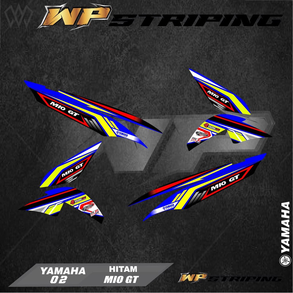 Stiker Striping MIO GT/Sticker Variasi List Skotlet Motor Yamaha MIO GT/Racing 02