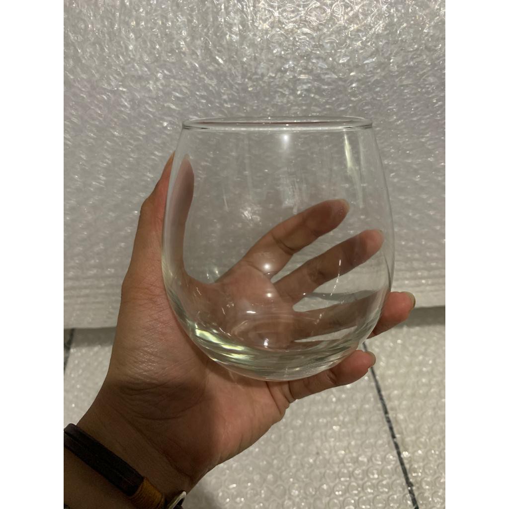 Gelas Kaca Wine 475 ml / Gelas Whiskey / Gelas Kafe / Gelas Merry / Gelas Kaca Bulat / Gelas Kafe / Gelas Unik-3