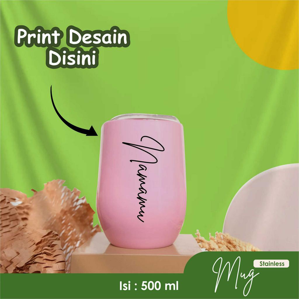 Mug Stainless Colorfull / Mug Custom / Mug Kopi / Stainless / Free Print