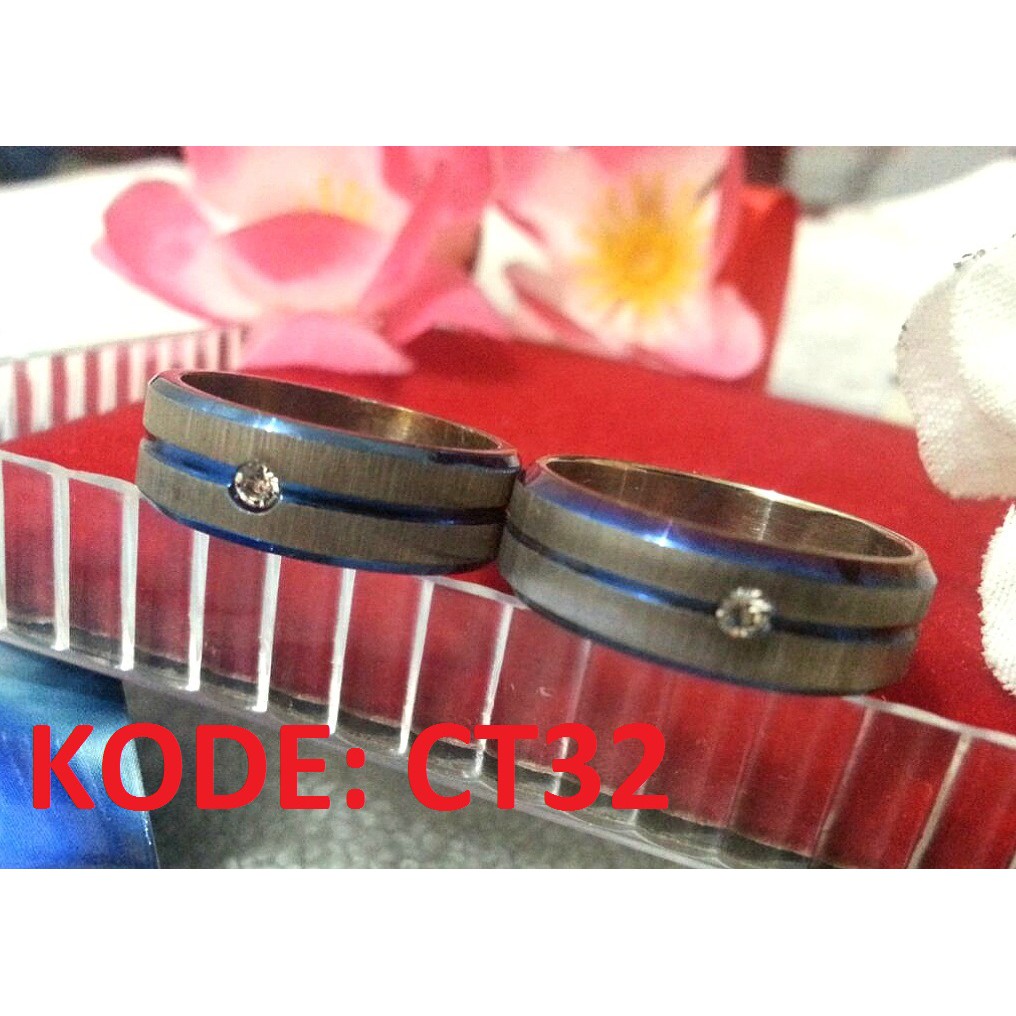 Couple ring titanium ANTI KARAT SELAMANYA PGM CT32