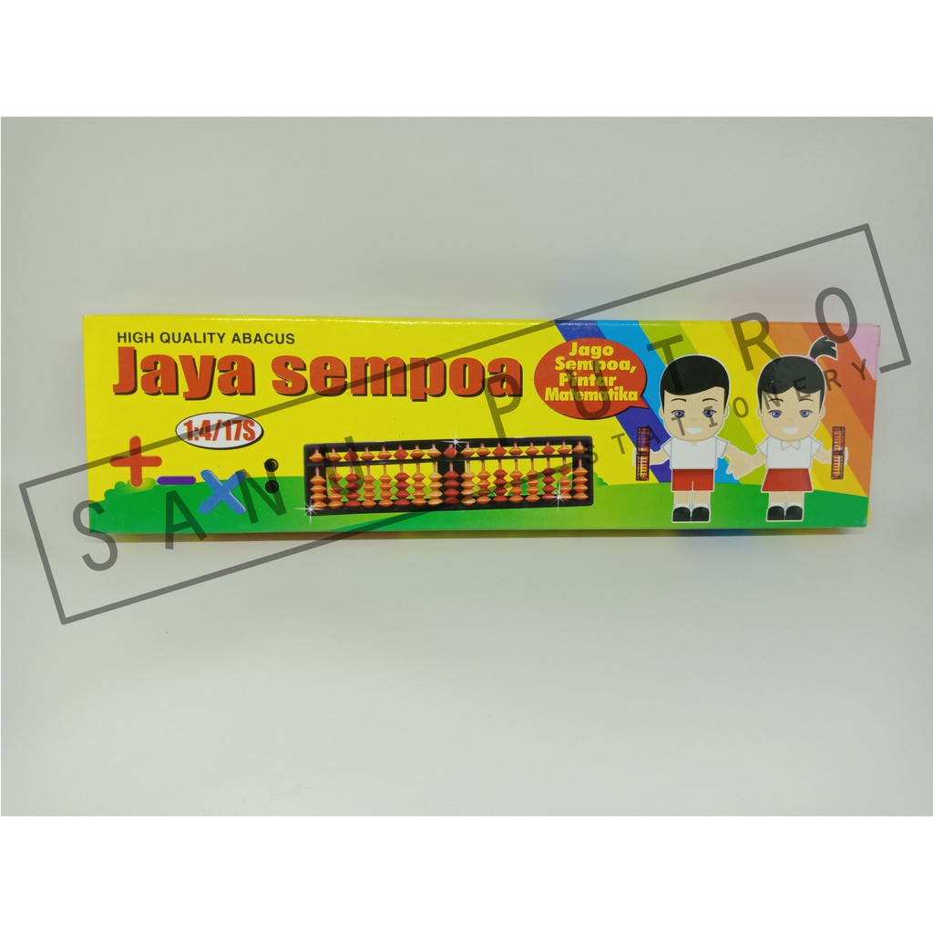 

Sempoa abacus 17 tiang biji hitung 1:4