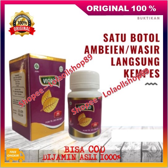 Viorid Kapsul Obat Ambeien Wasir Herbal Alami Paling Ampuh ASLI ORIGINAL BPOM
