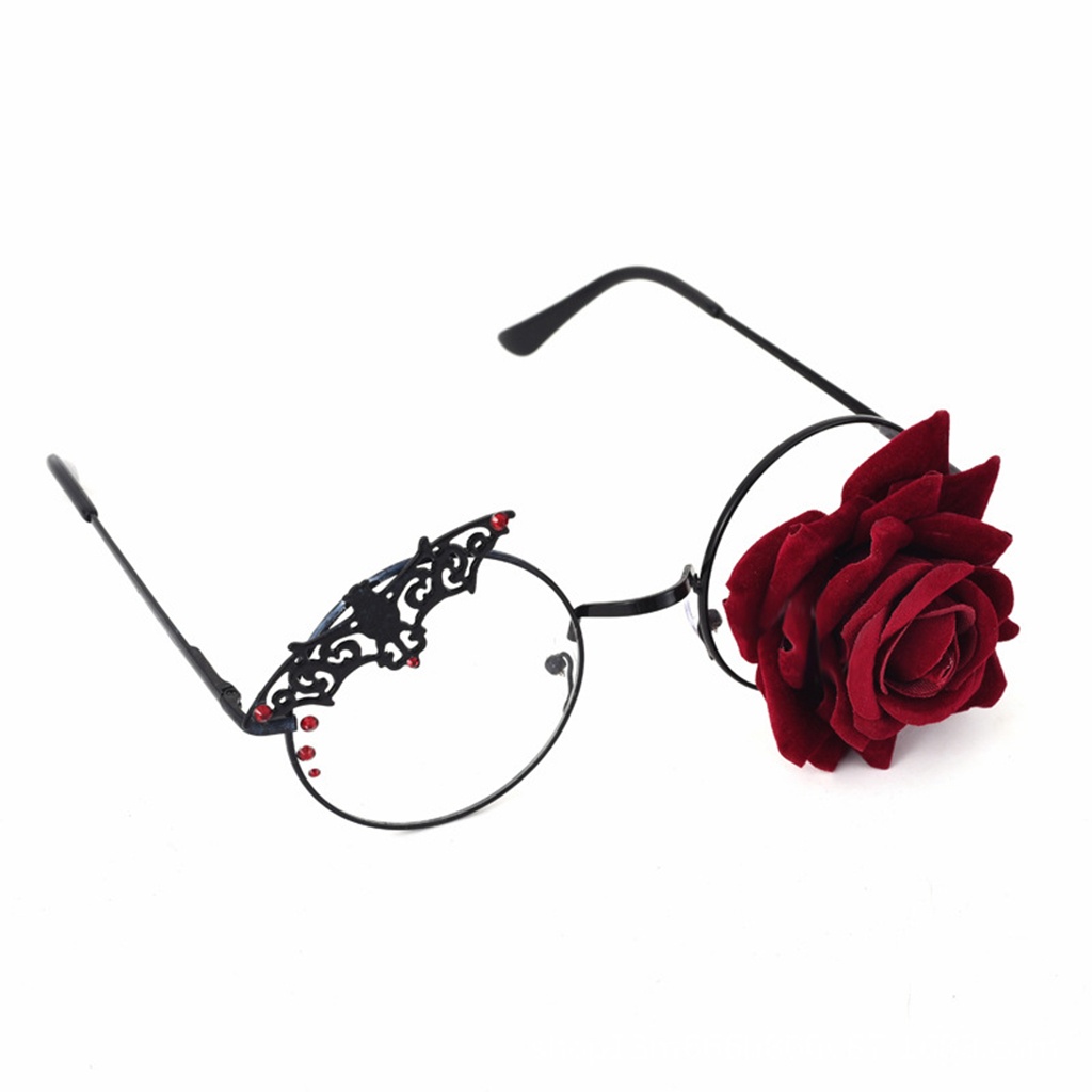 Cosplay Goth Roses Eyeglasses Haloween 8569