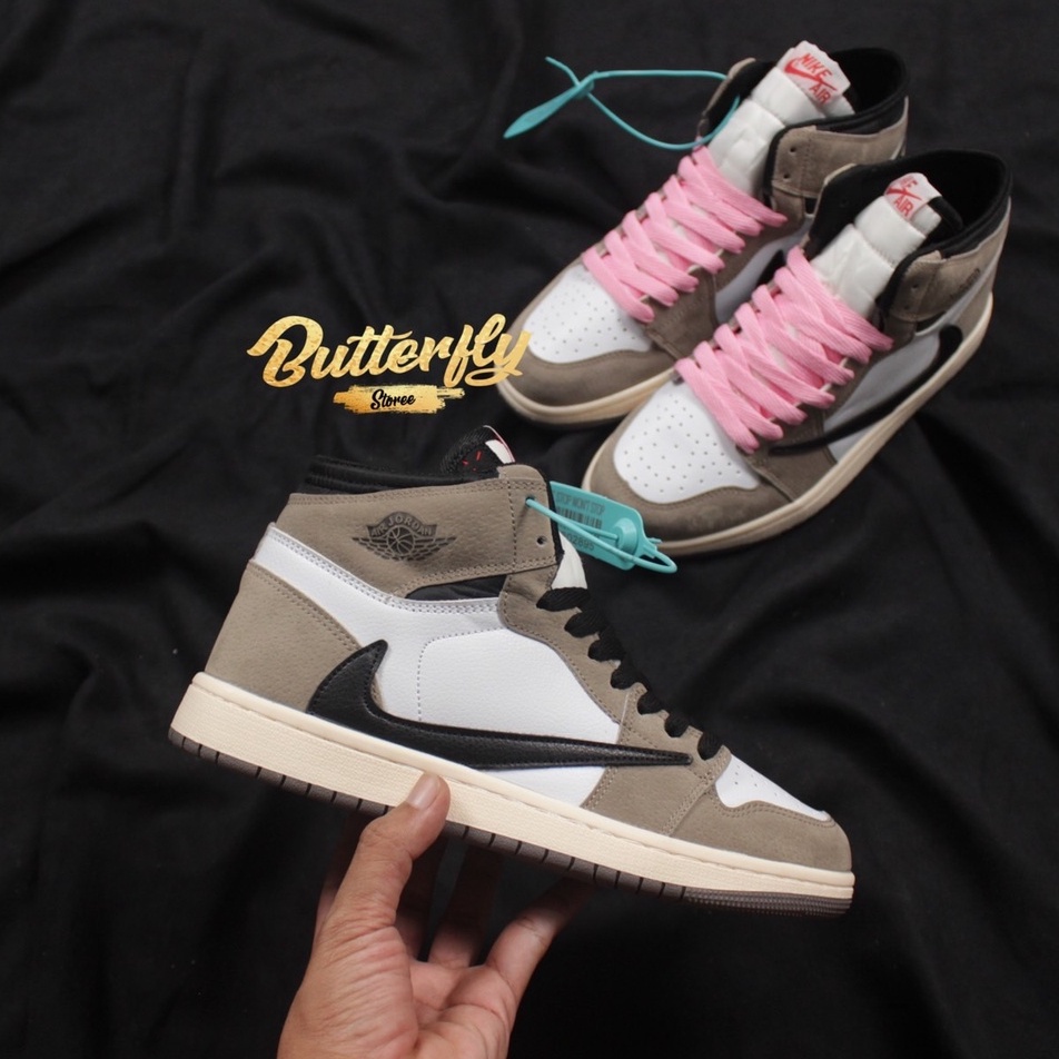 MAN & LADIES SEPATU BASKET AIR JORDAN D*OR LOW DAN HIGH WANITA PRIA SNEAKERS BASKET-TRAVIS SCOTT