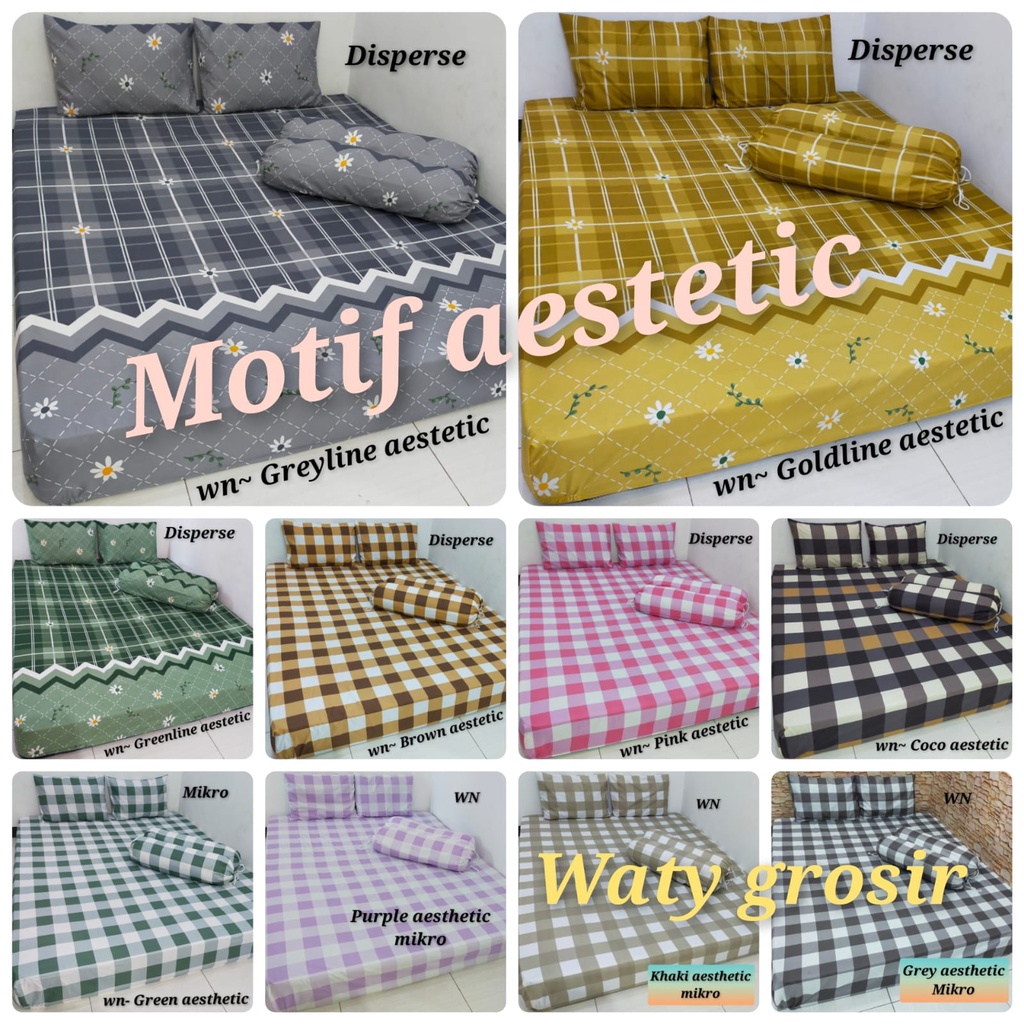 10 motif aesthetic waty grosir Sprei murah berkualitas motif dewasa sprei homemade