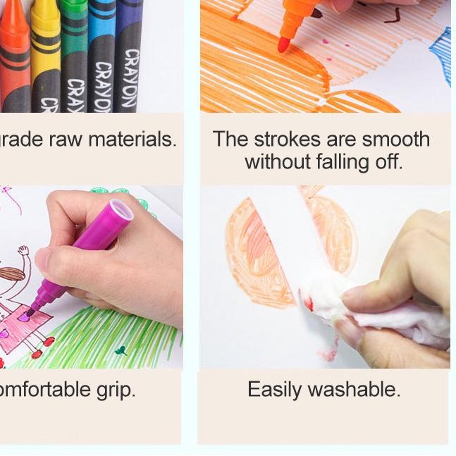 

COD✔️Olla crayon set - Crayon Mewarnai - 208 Warna - Pensil Krayon (Alat Menggambar atau Mewarnai) Hadiah anak-anak- CP5|RA8