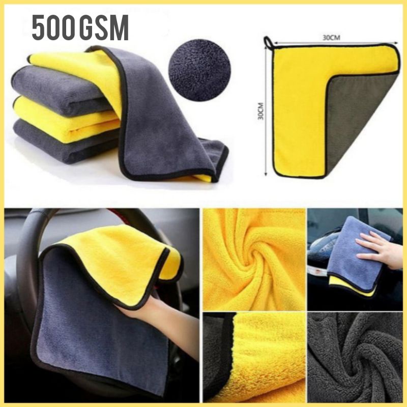 Kain Microfiber Serba Guna Super Halus 500 Gsm 30x30 Cm Murah Impor