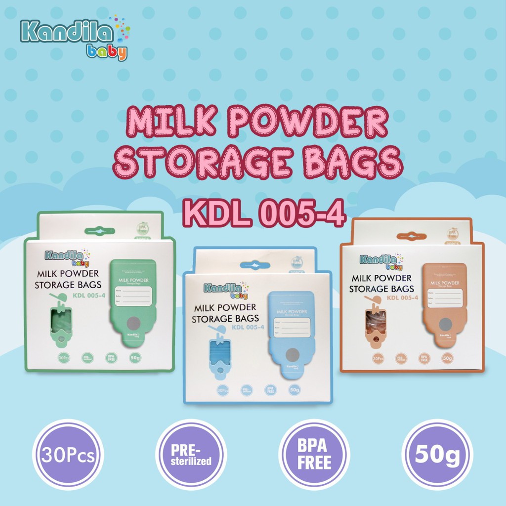 Kandila Baby Milk Powder Storage Bag 50gr - Kantong susu bubuk  KDL 005--4 isi 30 lembar