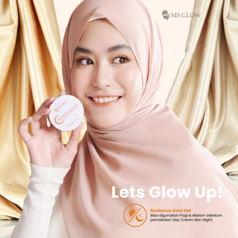 RADIANCE GOLD MS GLOW ORIGINAL FREE JJ GLOW MINI /  PAKET BODY LOTION MINI / Base Makeup glowing