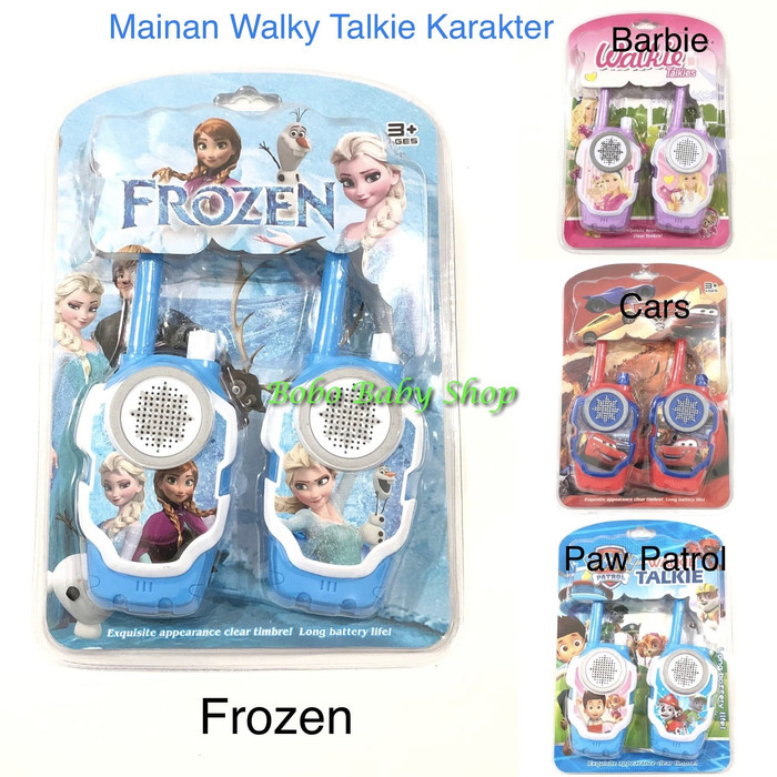 Dijual M160 Mainan Walkie Talkie Karakter Anak Disney Frozen Cars Barbie PAW - BARBIE Murah