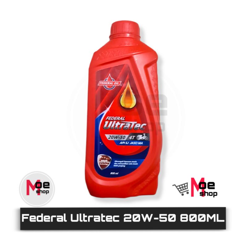 Oli Federal Oil Ultratec 20W-50 4T API SJ JASO MA 800 ML