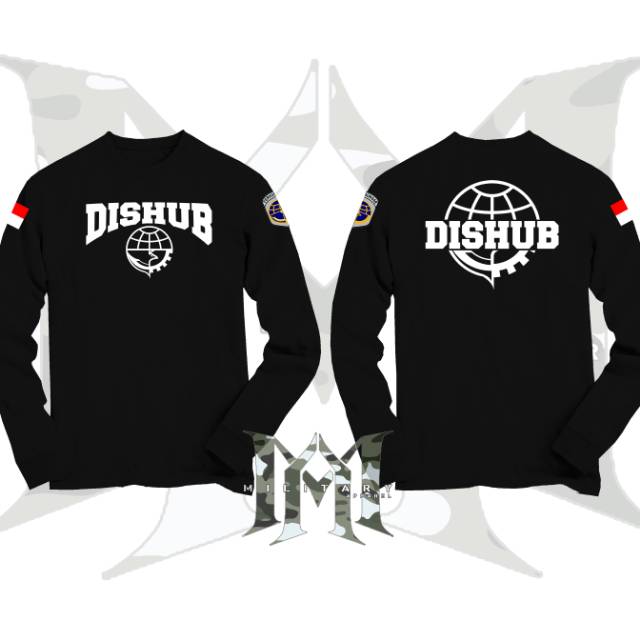 Baju kaos DISHUB | lengan panjang - Hitam