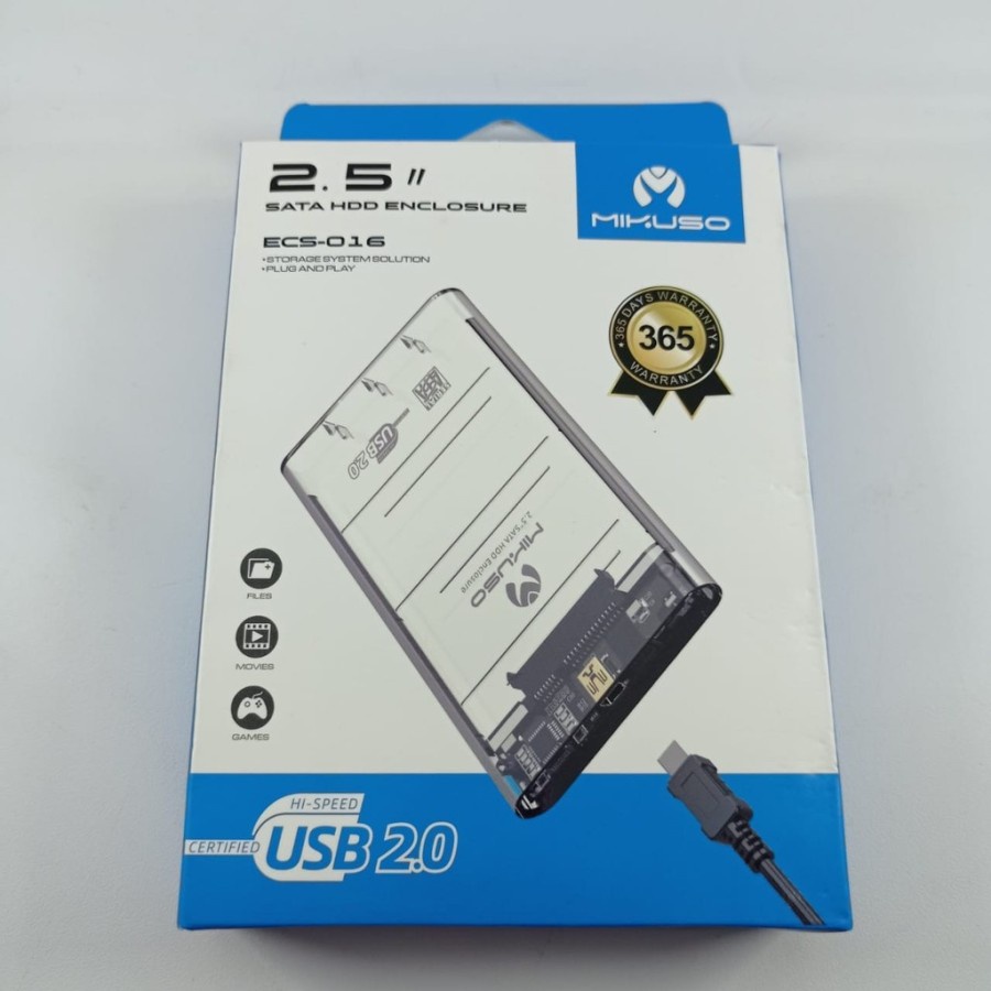 Casing Hardisk External HDD External Case 2.5&quot; USB 2.0 Mikuso ECS-018