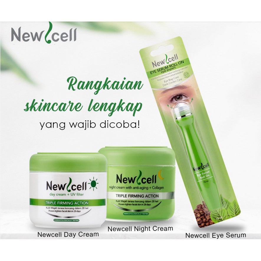 ❤ jselectiv ❤ PURBASARI NEW CELL Day Cream (Krim Siang) / Night Cream (Krim Malam) / Eye Serum Roll On (Serum Kantung Mata)