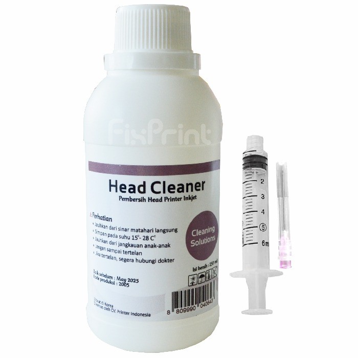 Head Cleaner Premium 250ml Cairan Pembersih Cartridge Printer Epson Canon HP