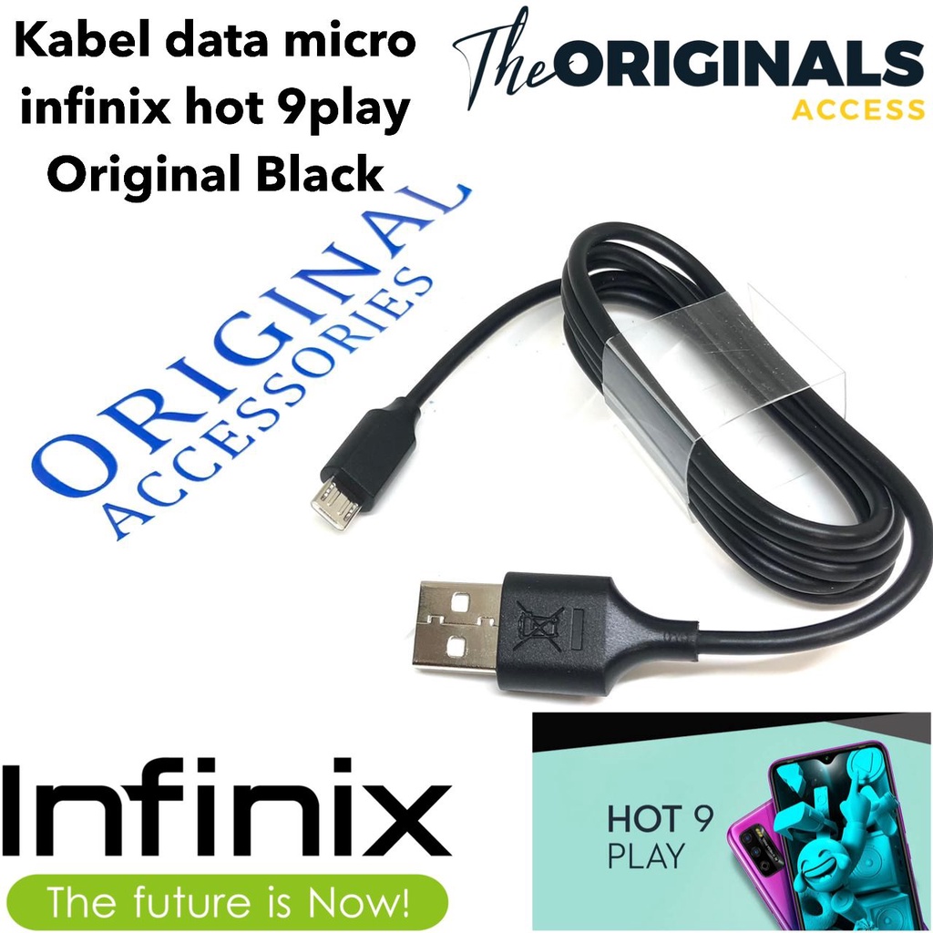 KABEL DATA INFINIX 3A ORIGINAL - MICRO USB BLACK